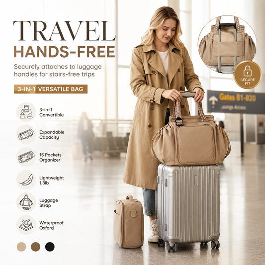 3-in-1 Convertible Large Capacity Tote Bag