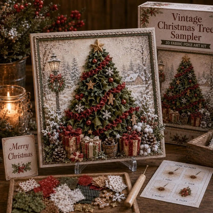 3D Christmas Fabric Poke Art Kit-Creative Christmas Decoration Gift for Adults