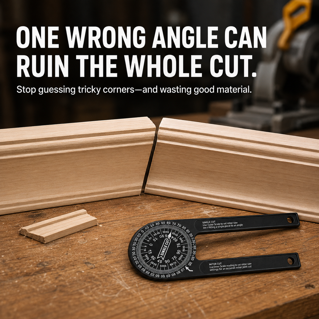 📐 360° Miter Saw Angle Finder