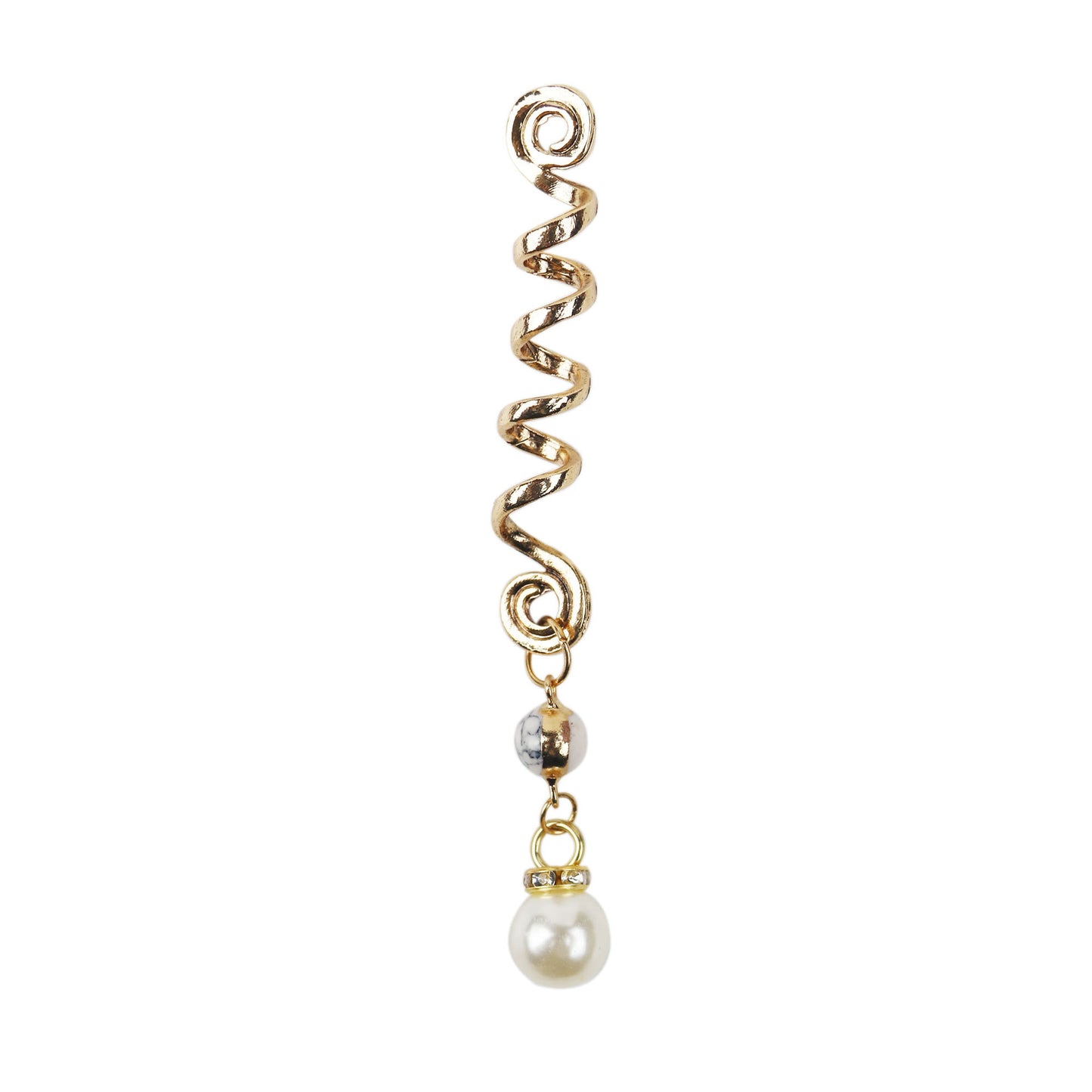 Magical Spiral Crystal Hair Charms Set – Gemstone Braids & Dreadlock Accessories