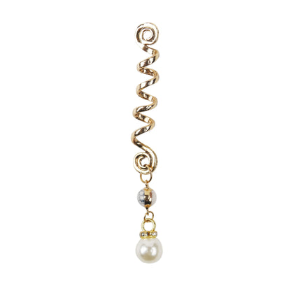 Magical Spiral Crystal Hair Charms Set – Gemstone Braids & Dreadlock Accessories