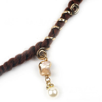 Magical Spiral Crystal Hair Charms Set – Gemstone Braids & Dreadlock Accessories