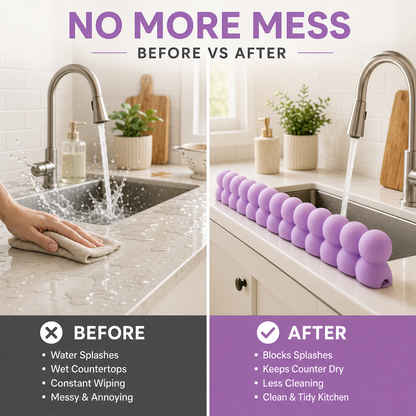 💦 Silicone Sink Splash Guard – Keep Counters Dry & Splash-Free