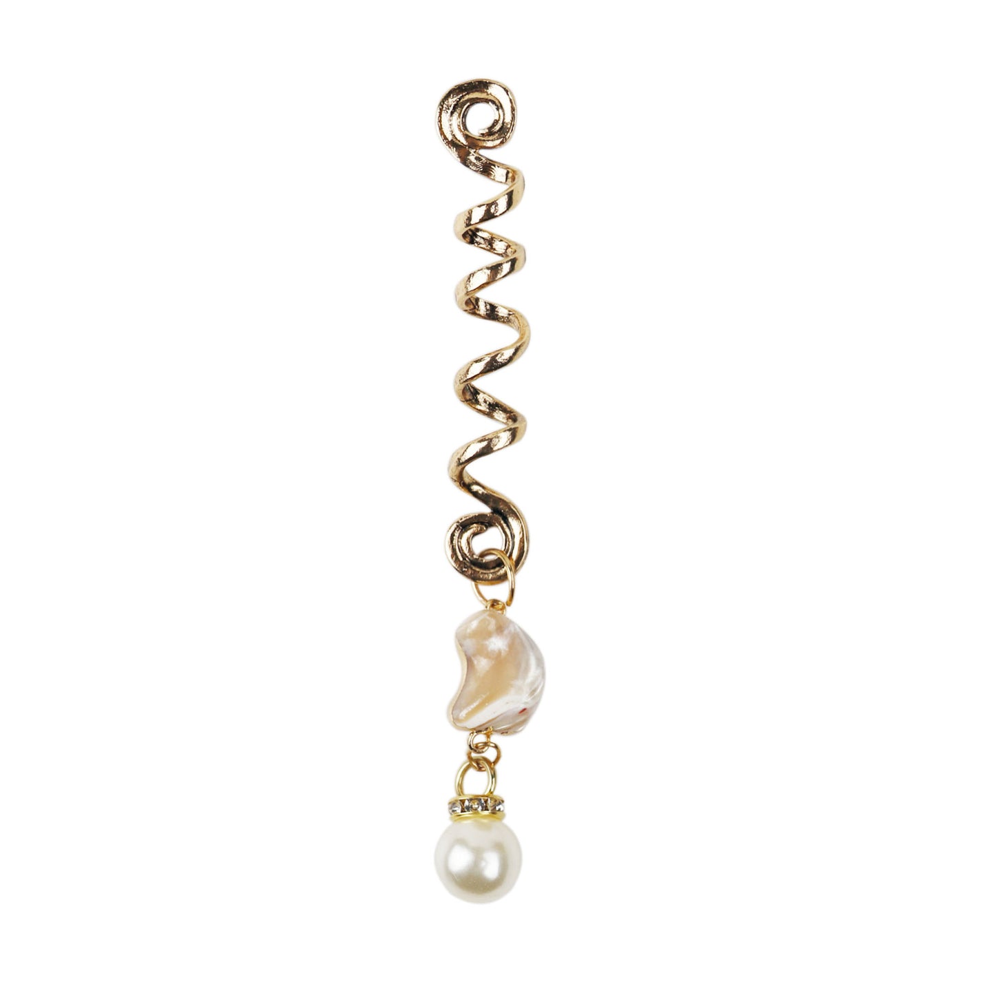 Magical Spiral Crystal Hair Charms Set – Gemstone Braids & Dreadlock Accessories