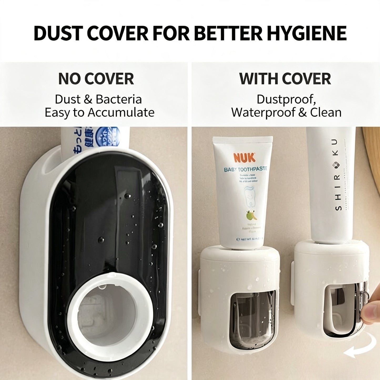 Automatic Toothpaste Dispenser, Non-Contact Tube Squeezer
