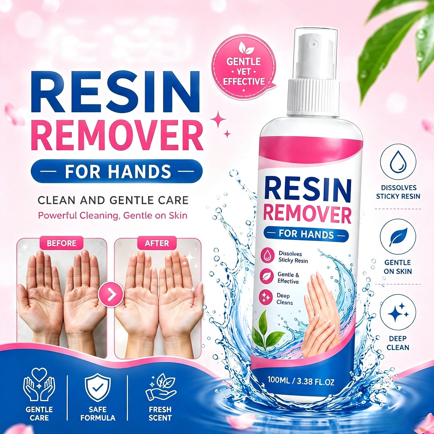✨🤲Gentle Resin Remover for Hands – Instantly dissolves sticky epoxy & UV resin.A must for crafters!🎨