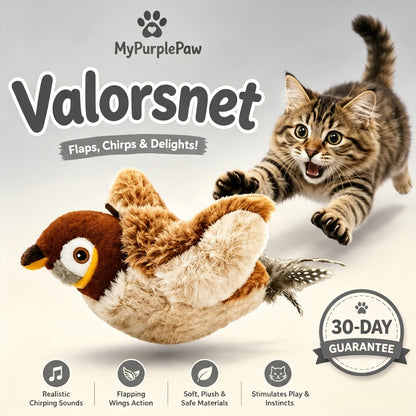 Interactive Flying Bird Cat Toy – Chirping Flapping Sparrow