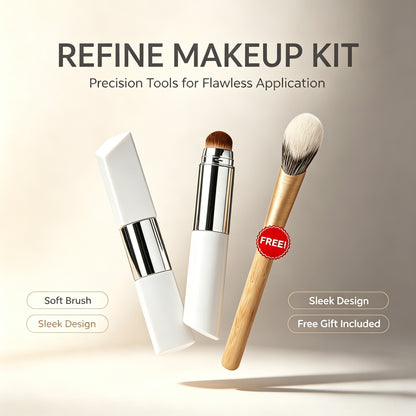 Cream Stick V White Korean Color-Changing Foundation Stick with Volufiline+ Free Brush
