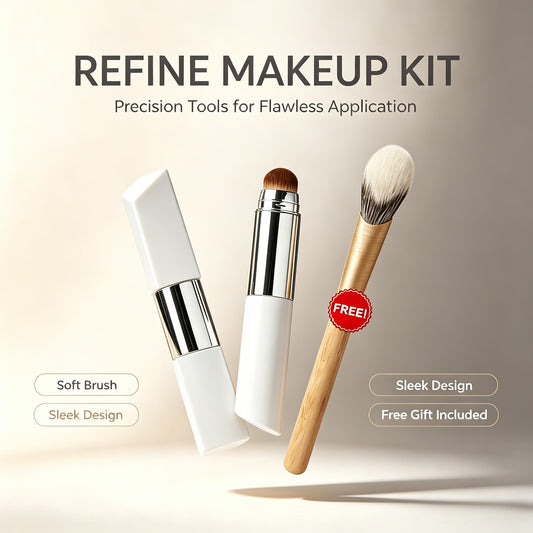 Cream Stick V White Korean Color-Changing Foundation Stick with Volufiline+ Free Brush