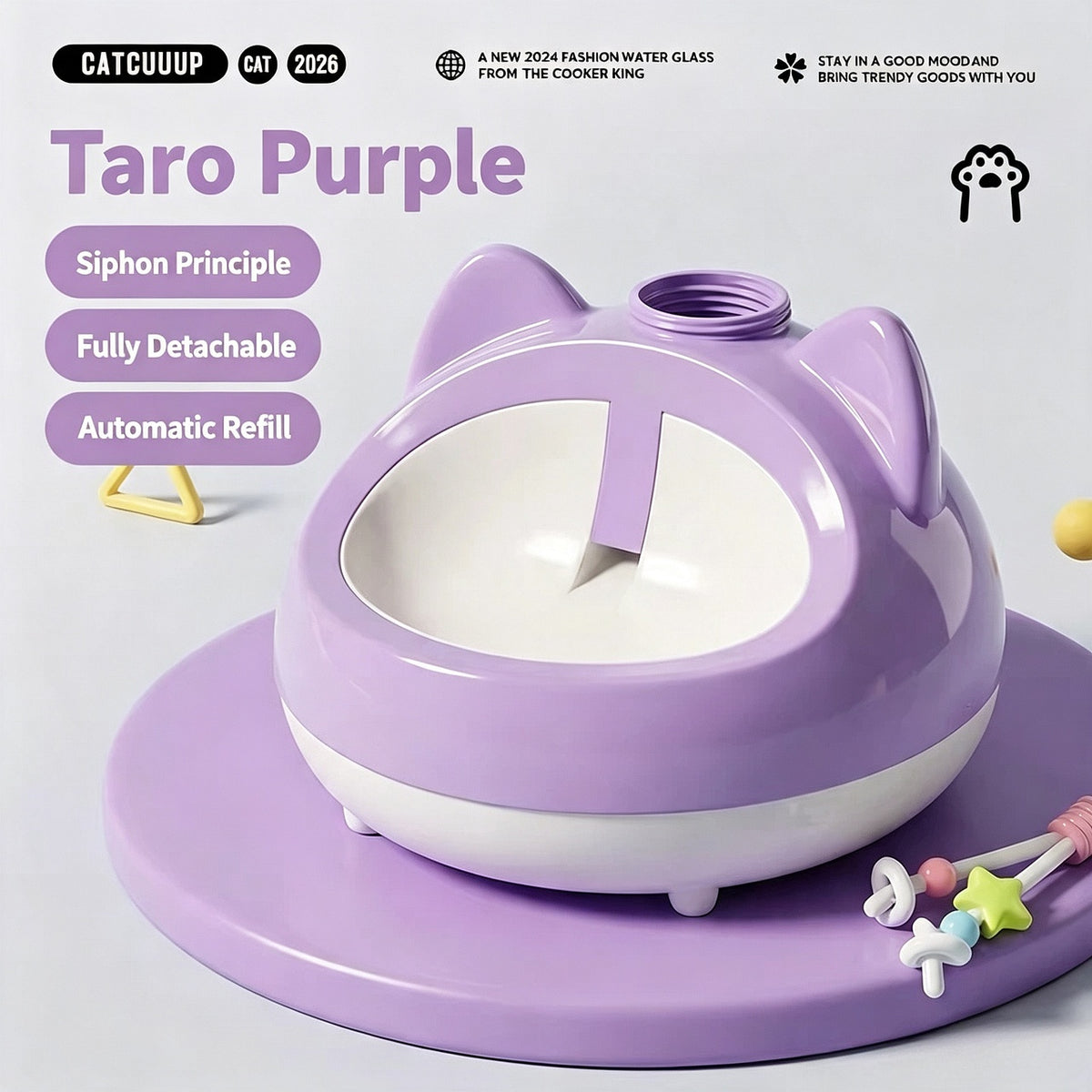 Gravity Pet Water Dispenser | Automatic Cat Water Bowl | No Electricity