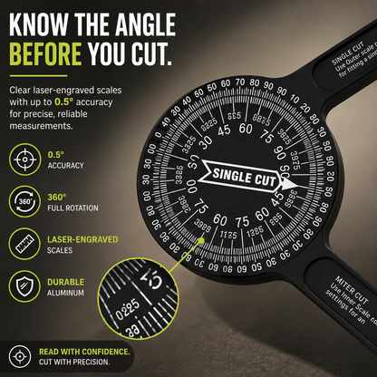 📐 360° Miter Saw Angle Finder