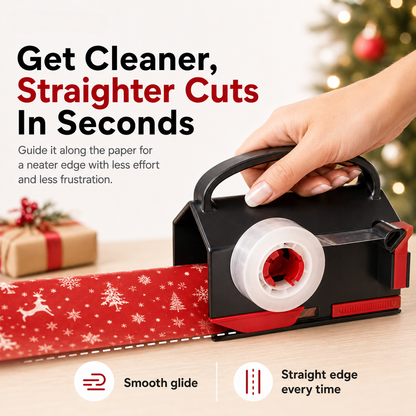 🎁 2-Pack Dual-Use 2-in-1 Wrapping Cutter & Tape Dispenser