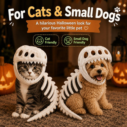 🦖 Glow-in-the-Dark Dinosaur Skeleton Pet Costume