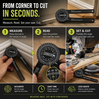📐 360° Miter Saw Angle Finder