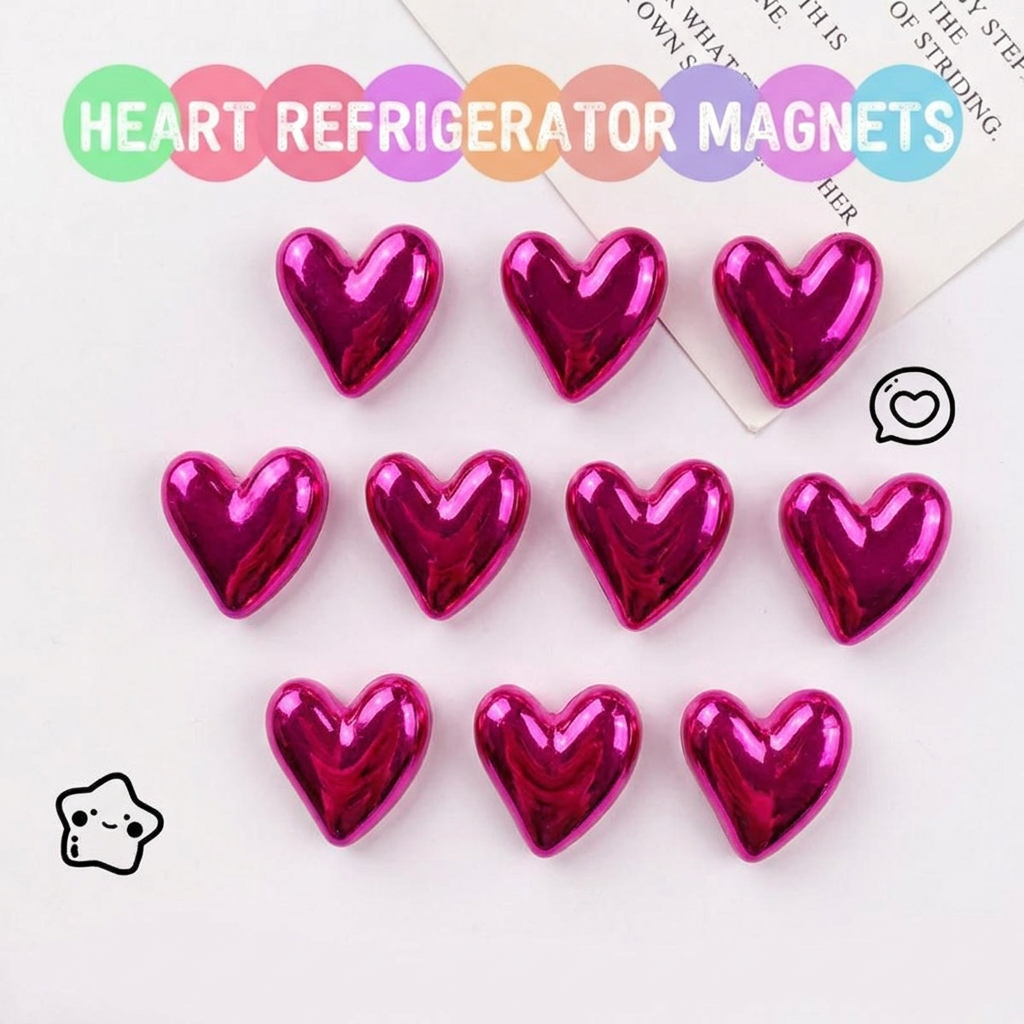 ⭐Ten retro electroplated refrigerator stickers in star shapes