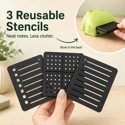 📝 Cute Sticky Note Dispenser | Animal Shape Desk Decor with Pen Rest