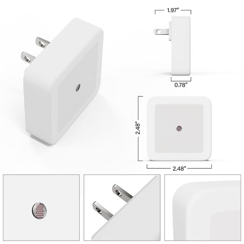 🔥Hot Sale🔥LED Night Lights Plug into Wall 6-Pack, Plug in Night Light, Dusk to Dawn Nightlight Led Night Lights for Bedroom, Bathroom, Hallway Warm White