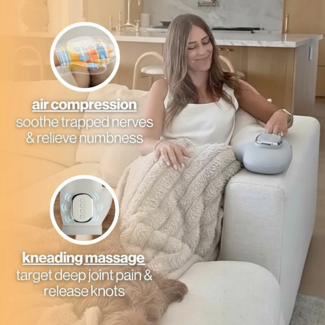Rechargeable Hand Massager - Support for Joint, Inflammation & Pain