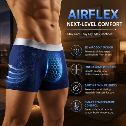 Premium Leakproof Ice Silk Mesh Men's Boxer Briefs