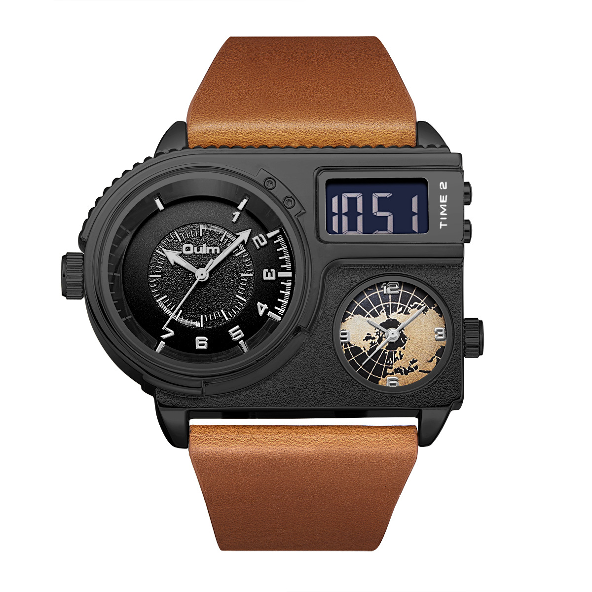 Bold Multi-Display Analog Digital Watch