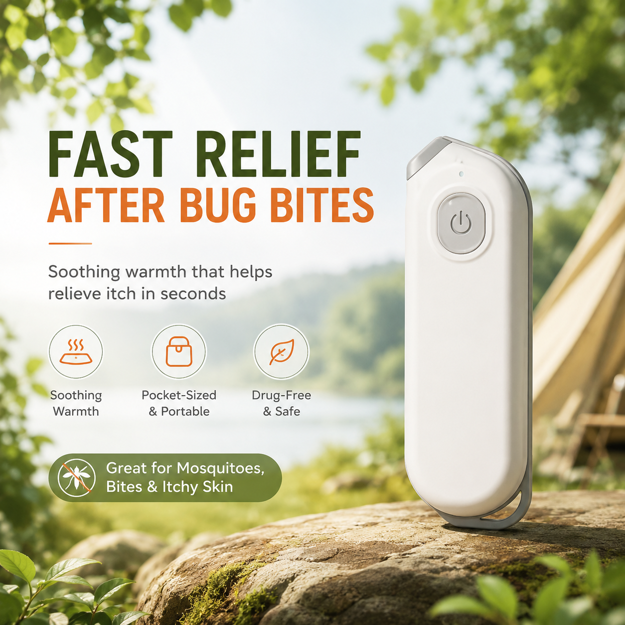🔥Portable Hot‑Compress Electric Itch‑Relief Device, Heating Soothing Stick for Adults and Toddlers for Outdoor Use