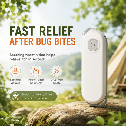 🔥Portable Hot‑Compress Electric Itch‑Relief Device, Heating Soothing Stick for Adults and Toddlers for Outdoor Use