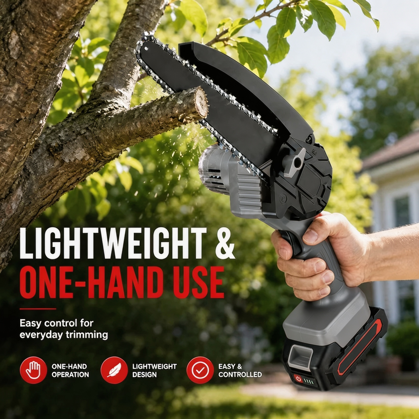 🔥 Cordless Mini Chainsaw – Small Size, Big Power – Free Shipping 🚚
