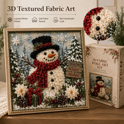 3D Christmas Fabric Poke Art Kit-Creative Christmas Decoration Gift for Adults