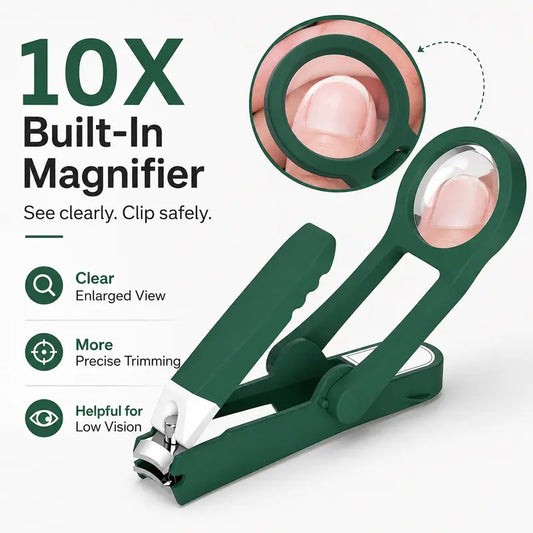 Magnifying Nail Clipper – Precision Nail Cutter with Built-In HD Glass Lens