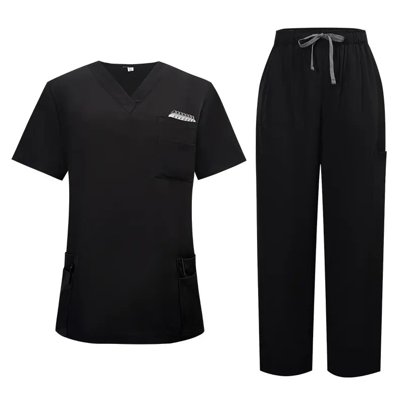 New Arrival Scrubs Sets for Women Medical Scrub Set (Top & Straight Leg Pants)