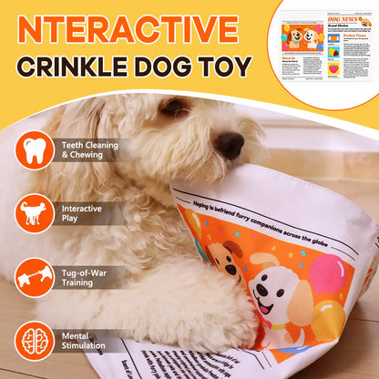 🐾Durable Newspaper Pet Balloon Dog Toy - Crinkle Chew for Boredom Relief