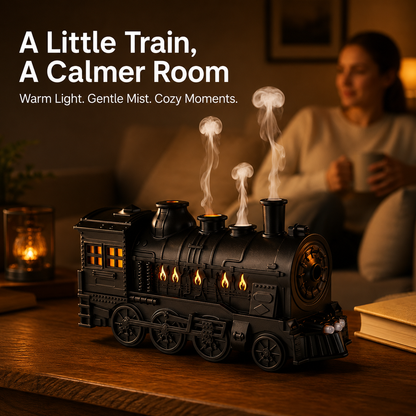 Vintage Steam Train Aroma Diffuser with Remote Control