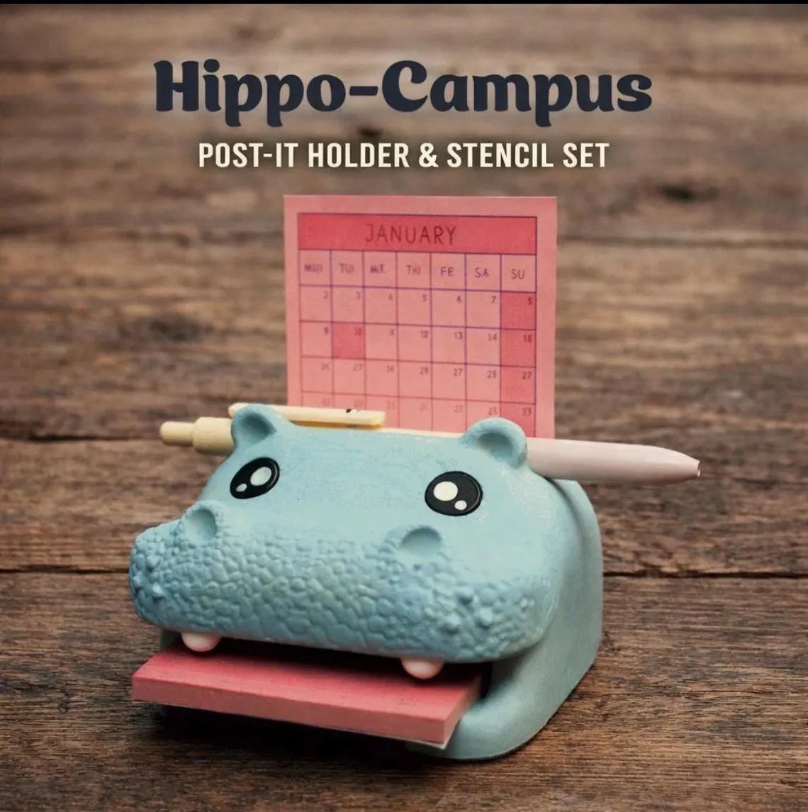 📝 Cute Sticky Note Dispenser | Animal Shape Desk Decor with Pen Rest