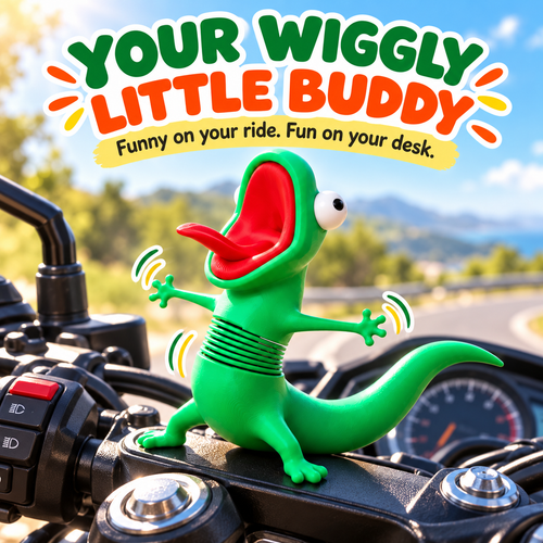 🦎Funny Shaking Lizard Fidget Toy, 3DPrinted Spring Wiggly Lizard