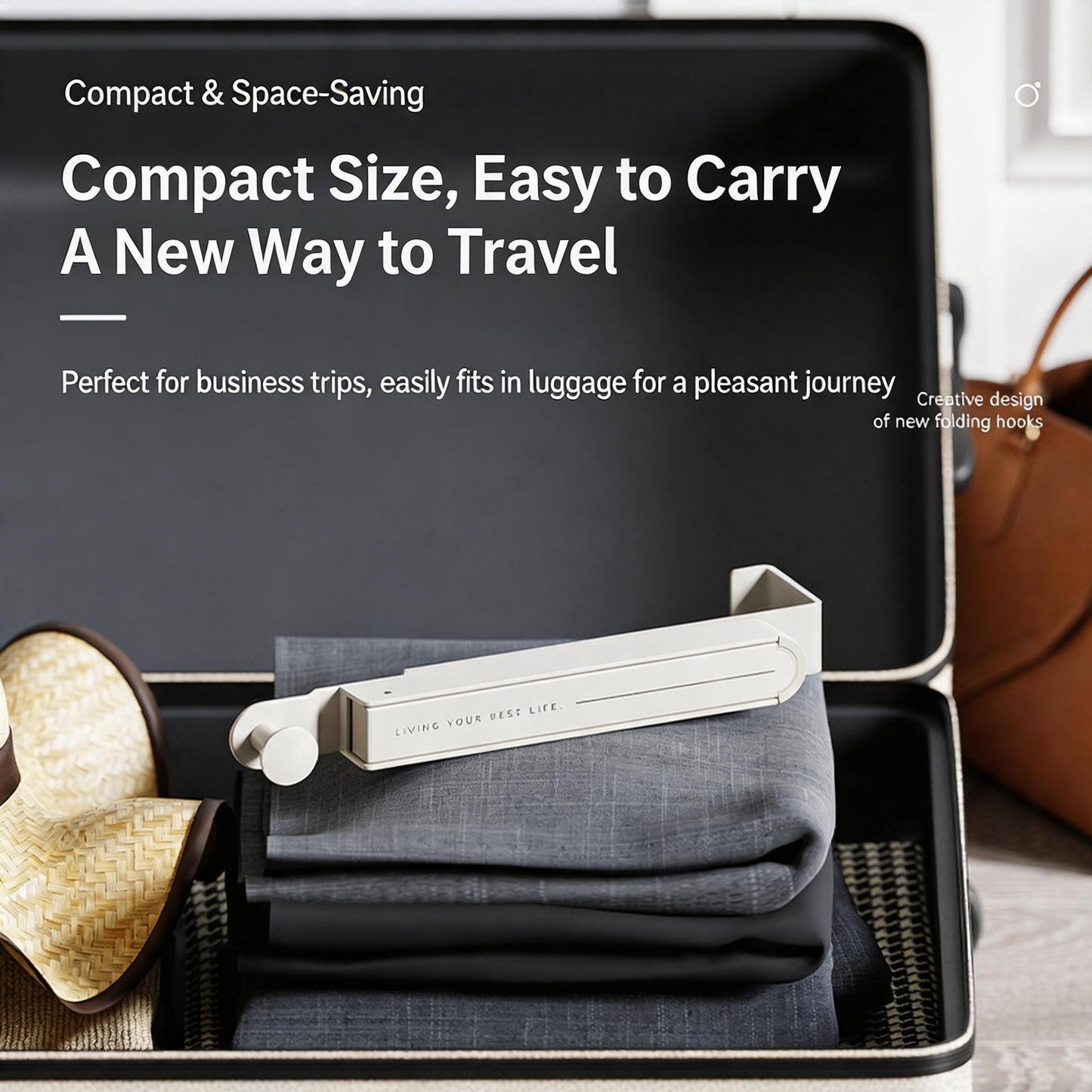 Expandable Folding Wall Hook – Space-Saving Drying Rack & Hidden Towel Hanger for Doors