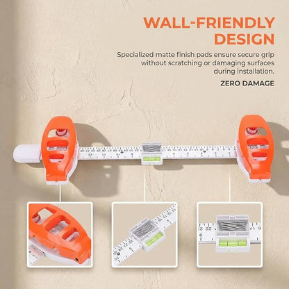 🛠️ 3-in-1 Picture Hanging Tool | Hammer-Free Magnetic Nail System with Level