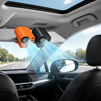 Car Clip Fan with 360° Rotation & USB Rechargeable
