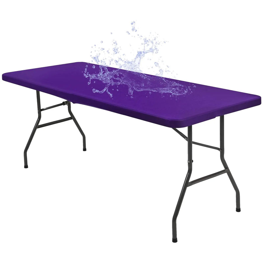 Dark purple stretch tabletop cover
