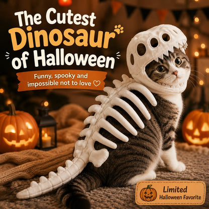 🦖 Glow-in-the-Dark Dinosaur Skeleton Pet Costume