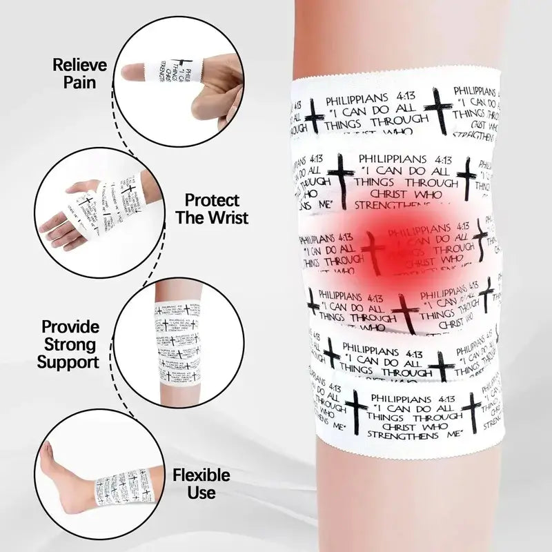 2 Pcs Christian Athletic Tape 2 in x 23 ft Cotton Zinc Oxide