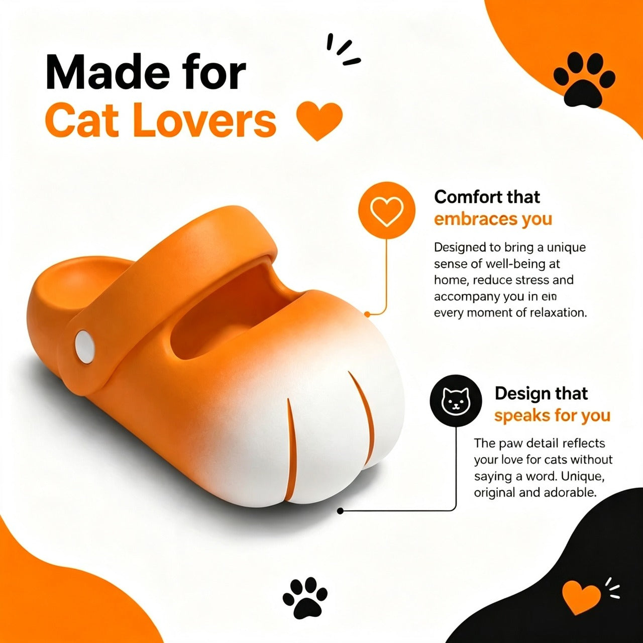 Kids Clogs Playful Cat Sandals for Breathable Summer