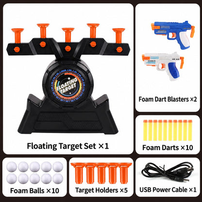 Floating Ball Target Game with Foam Dart Blasters