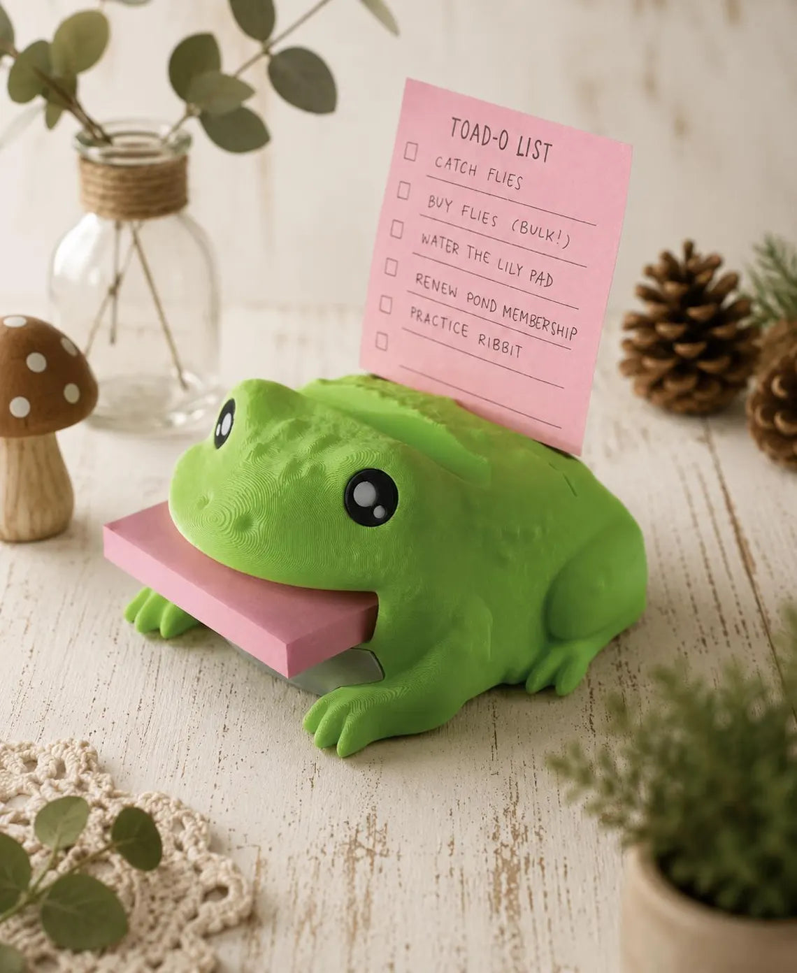 📝 Cute Sticky Note Dispenser | Animal Shape Desk Decor with Pen Rest