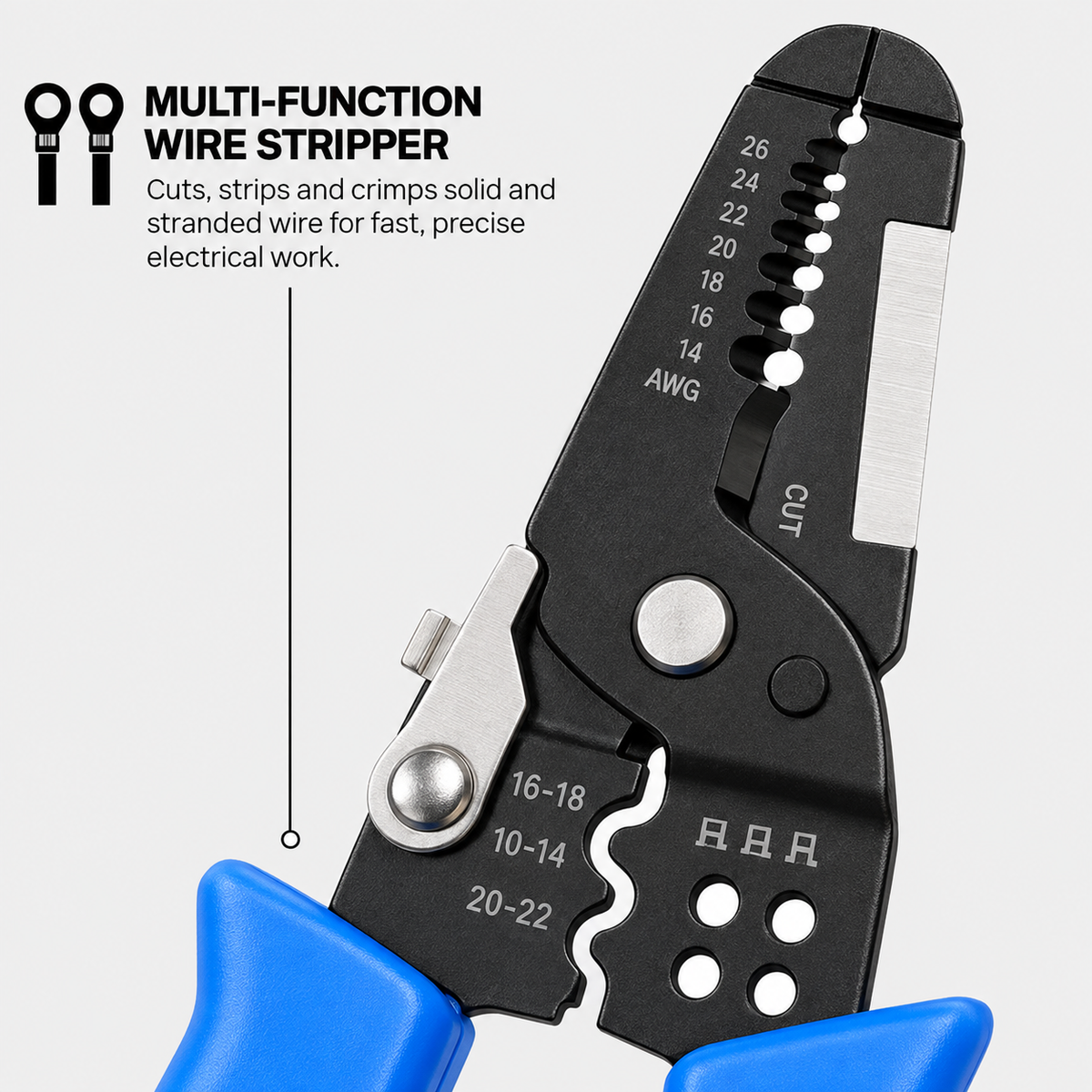 1025 Long Nose Multi-Purpose Wire Stripper Tool