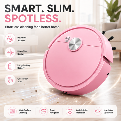 🤖 Mini Robot Vacuum & Mop – Automatic Everyday Floor Cleaner