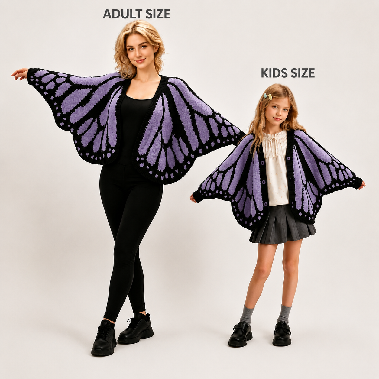 🦋 Butterfly Wing V-Neck Batwing Sleeve Knit Cardigan Sweater 🧥