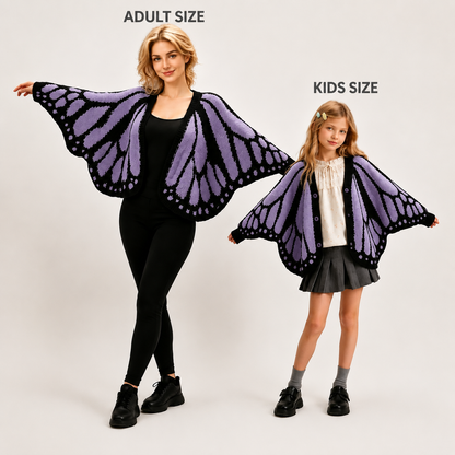 🦋 Butterfly Wing V-Neck Batwing Sleeve Knit Cardigan Sweater 🧥