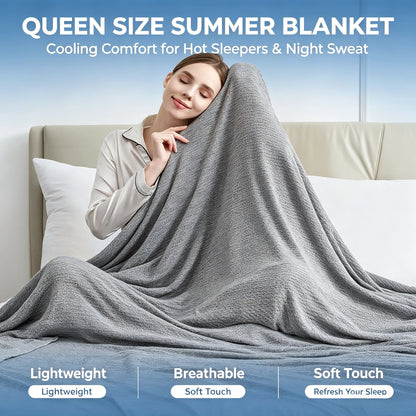 Queen Size, Summer Blankets for Hot Sleepers & Night Sweat
