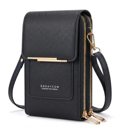 Women's Minimalist Touchscreen Crossbody Phone Wallet Bag - Multi-Color, Water-Resistant