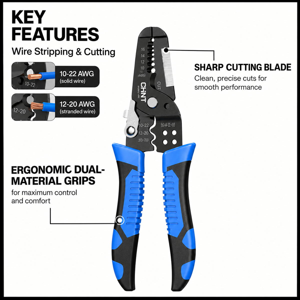 1025 Long Nose Multi-Purpose Wire Stripper Tool